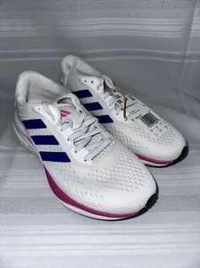Adidas Adizero SL Herren Laufschuhe weiß/lucid blue/fuchsia Gr. 5 Neu mit Etikett - Bild 1 von 4