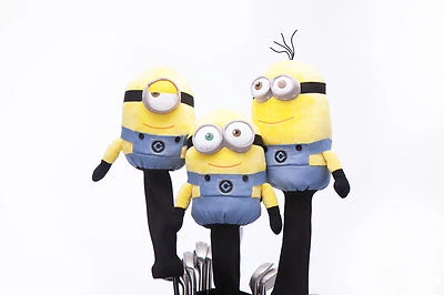JE SWINGERS Custom Made Minions Golf Headcover Set (1 set of 3)