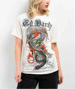 $45 Ed Hardy Japan Dragon Tee | Ivory | Medium - Picture 1 of 18