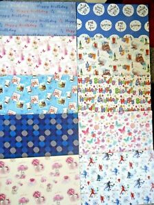 GIFT WRAPPING PAPER - 2 SHEETS - QUALITY WRAP - womens mens beer gin football ++