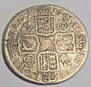 ANNE 1713 SILBERSCHILLING - ROSEN & FEDERN IN WINKELN - V fein - Bild 1 von 4