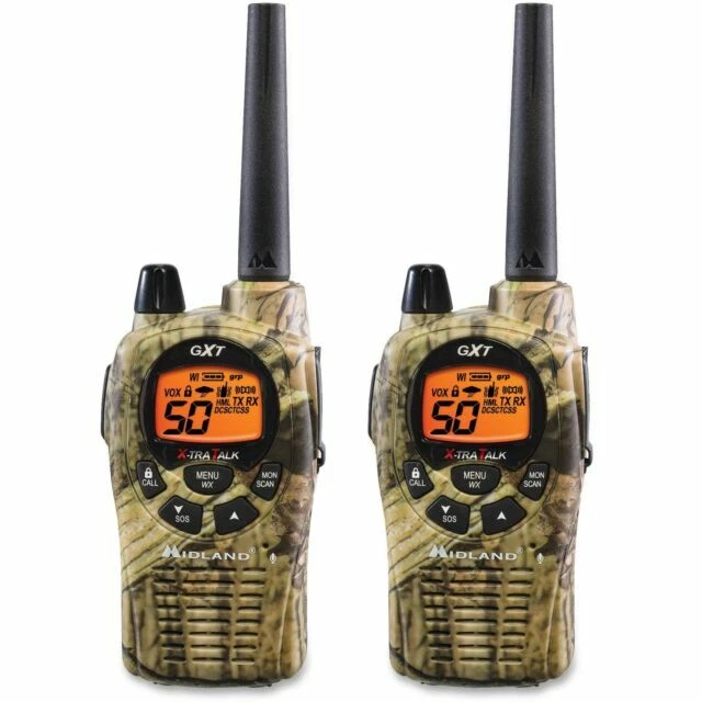 Midland GXT1050VP4 50 Channel GMRS Two-way Radio - Walkie Talkie 36 Mile Range