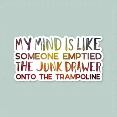 Adorable pegatina para TDAH - para automóviles, computadoras portátiles y más - aprox. 2,8" de ancho Foto 1 de 4