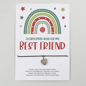 Christmas Eve Wish Bracelet | Best Friend Xmas Wish | Stocking Filler | Xmas - Picture 1 of 12