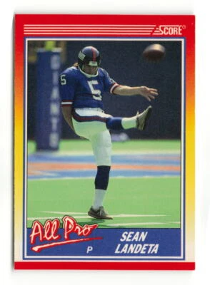 1990 SCORE SEAN LANDETA NEW YORK GIANTS #578 - Image 1 of 2