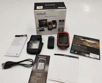 New Garmin eTrex 20x 2.2" GPS Bundle +case, 100K Topo U.S microSD Card - Image 1 of 4