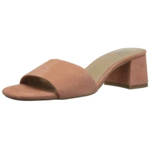 The Fix Women's Lilly Block Heel Mule Shoes, Pink Sorbet suede, 8.5 M - Picture 1 of 5