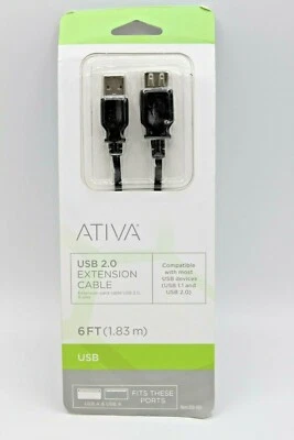Cable de extensión Ativa USB 2.0 6 pies Se adapta a USB A y USB B nuevo en caja Foto 1 de 4