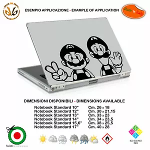 Mario bross cartoon adesivo notebook tablet sticker pvc cropped black white - Bild 1 von 15