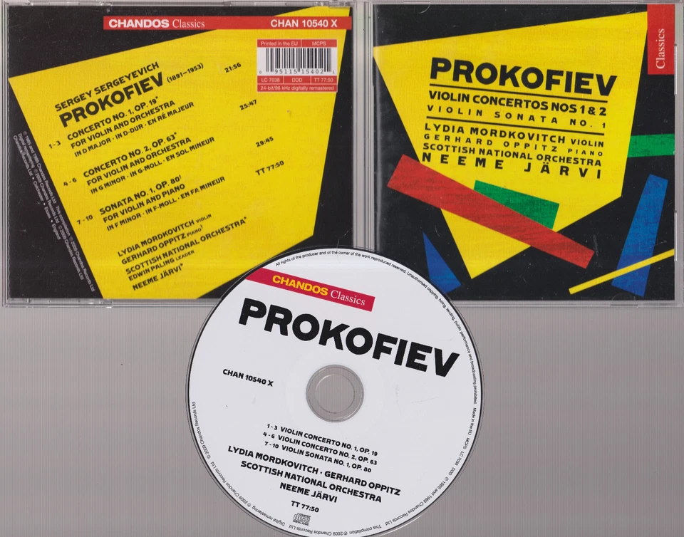 Prokofiev: Violin Concertos Nos 1 & 2 / Violin Sonata No 1 by Jarvi CD #0924KH - Image 1 of 1