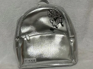 Disney Minnie Mouse Mini Backpack by Dani Silver Metallic NWT - Picture 1 of 2