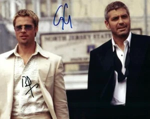 Brad Pitt George Clooney Signed 8x10 Photo Autographed Picture plus COA - Picture 1 of 1