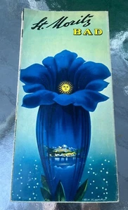 Mapa vintage de Suiza ST MORITZ - MALO - Cubierta icónica de LEO KECK de los años 50 - Imagen 1 de 7