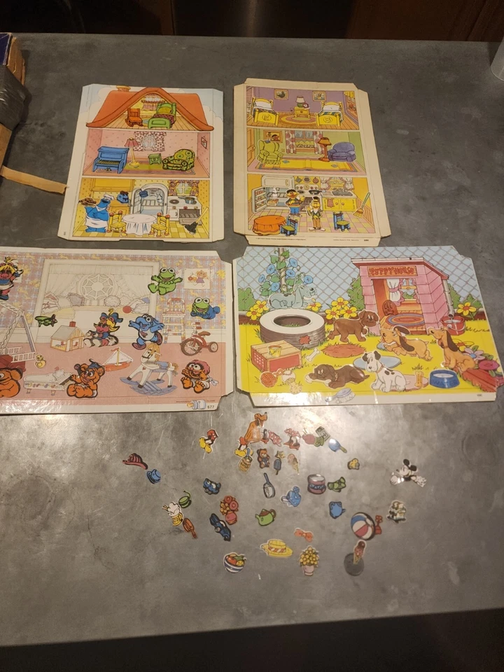 Vintage 80's Colorforms Lot,pound Puppies,sesame Street, MUPPETS - Image 1 of 4