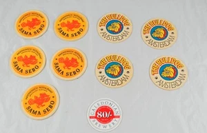 Lot 10 Advertising Coasters Sama Sebo Bulldog Amsterdam Caledonia Brewery Y2O11 - Imagen 1 de 1