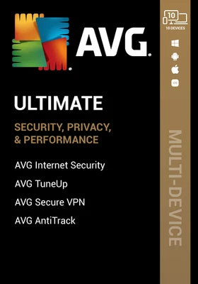 AVG Ultimate 2025 10 Device 3 Year for PC Mac Android iOS Same Day Email Code - Image 1 of 4