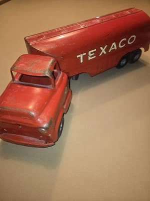 Vintage Buddy L Texaco Pressed Steel Tanker Truck Toy – Red – Mid-Century - Image 1 of 4