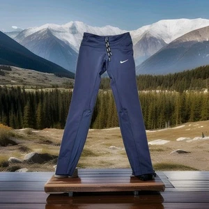 Nike Dri-Fit Tights Women's Size XS Blue Epic Running Compression Athletic Wear - Picture 1 of 13