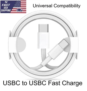 3Ft 1M USB C To USB C Fast Charger PD 60W Universal Cable For Samsung Android - Picture 1 of 5
