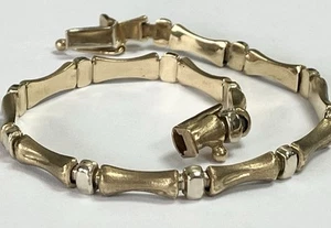 Gelenkarmband 9 kt Gelbgold Bambus Design (18,8 cm/7,4 Zoll) - Bild 1 von 11