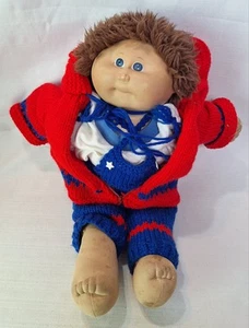 Cabbage Patch Kid 1983 Xaiver Roberts Coleco 16" Brown Hair Blue Eyes CPK - Picture 1 of 8