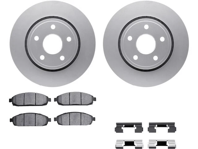 Kit de pastillas de freno delanteras y rotor para Jeep Commander 2006-2010 2007 2008 HF947WG Foto 1 de 1
