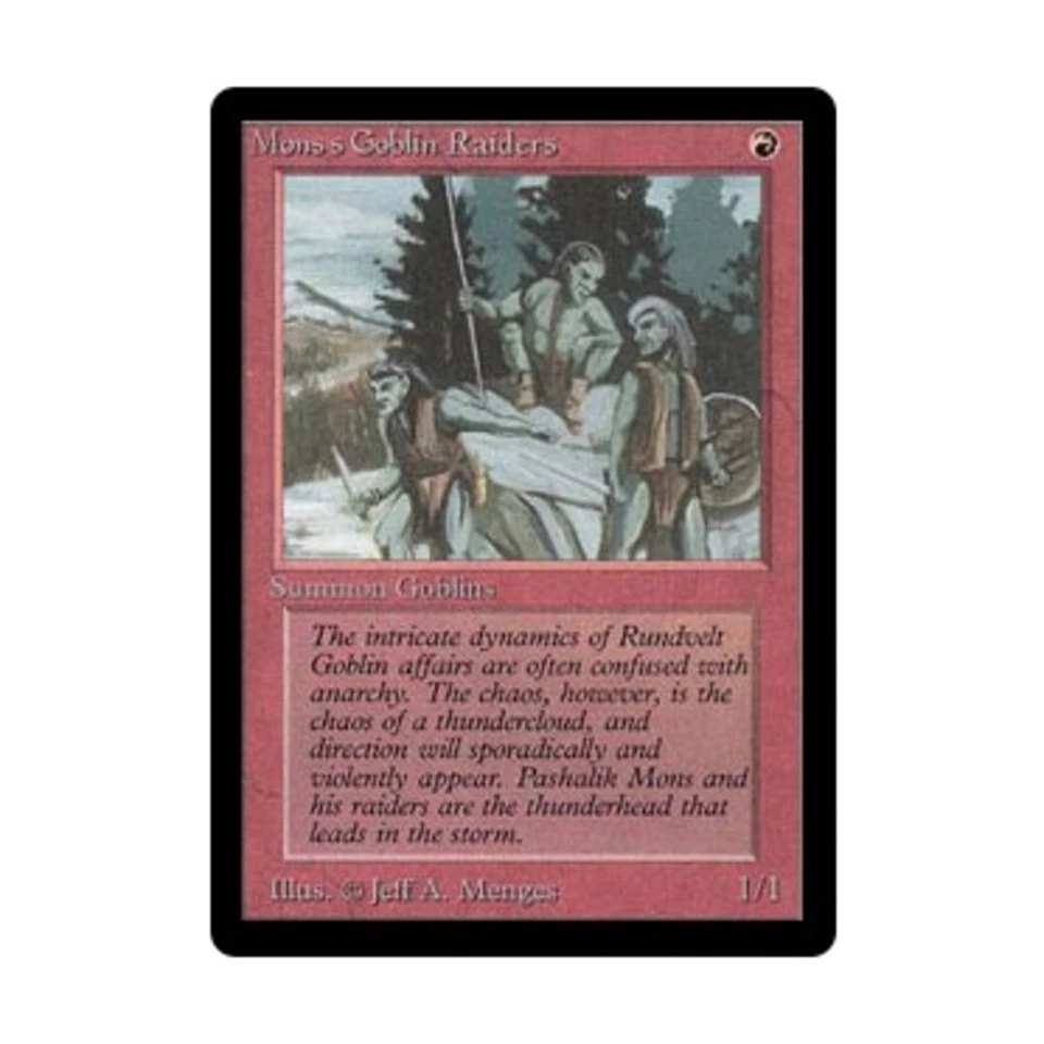 WOTC MtG Beta Mons's Goblin Raiders (C) NM - Image 1 of 1