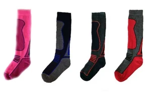 Kids Thermal Ski Socks, Boy's and Girl's High Performance 4 Pack (4-6) - Picture 1 of 1