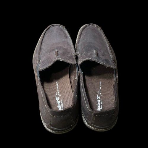 Mocassino casual Timberland Earthkeeper Moc da uomo taglia 9 scarpe in pelle marrone slip on