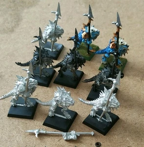 Warhammer Lizardmen Seraphon Temple Guard Regiment X 9 Metal - Picture 1 of 6