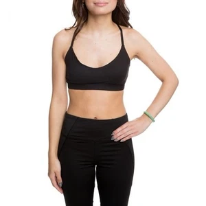 Reggiseno sportivo JUICY Couture Sport Activewear palestra nero donna taglia M *NUOVO* $35 - Foto 1 di 6