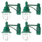  4 PCS Dollhouse Wall Light Abs Mini Toys Lanterns Miniature Sconces