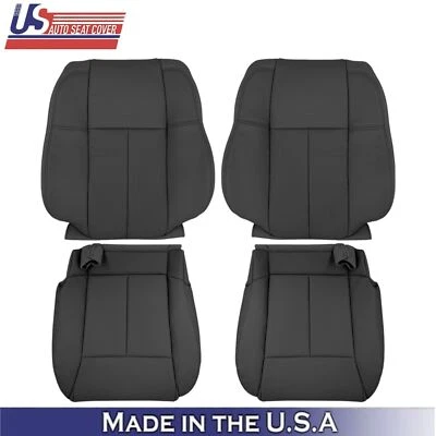 Capas de assento dianteiro de couro genuíno preto 2006-2010 para Infiniti M45 M35 Sedan - Imagem 1 de 4