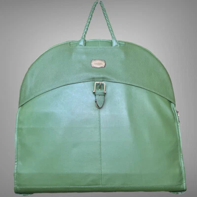 SAMSONITE BLACK LABEL RESORT IZOLA GREEN LEATHER GARMENT BAG - Image 1 of 4
