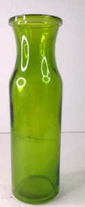 Grüne Vase Milchflaschenform - Bild 1 von 6