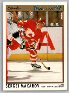 1992 O-Pee-Chee Premier #45 Sergei Makarov Calgary Flames NHL Hockey Card - Picture 1 of 2
