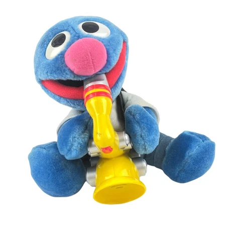 Vintage Tyco 1999 Grover 8” Plush Toy Animated Saxophone Musical Sesame Street Cover