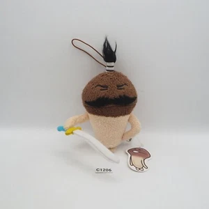 Nameko Mushroom C1206 Samurai Furyu Plush Strap 4" Mascot Toy Doll Japan - Picture 1 of 7