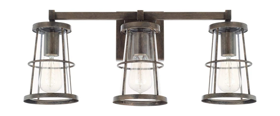 Capital Lighting 127431NG Beaufort Clear Glass Bath Vanity Wall Mount, 3-Ligh... - Image 1 of 1