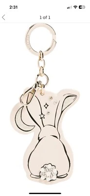 NWT Kate Spade Bunbun Bunny Keychain Milk Glass - Image 1 of 3