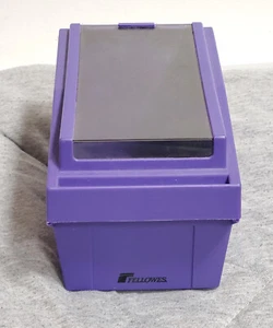 Vintage 3.5" floppy case - 40 disk storage - Fellowes - purple plastic - Picture 1 of 3