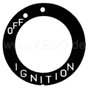 Ignition Switch Decal SR500 XT500, XT600 2-Position Main Switch (Universal) - Bild 1 von 1