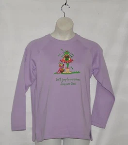 Quacker Factory Frühling bestickte Fleece Tunika Gr. S Lavendel - Bild 1 von 2