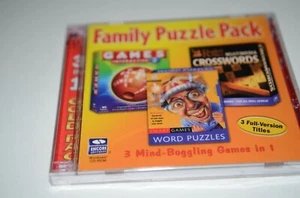 FAMILY PUZZLE PACK New PC 3 Full Version Titles 2 CD rom Gold Collection - Picture 1 of 2
