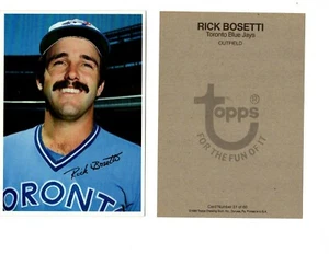 1980 RICK BOSETTI TOPPS BASEBALL LARGE CARD 5 x 7 TORONTO BLUE JAYS 51 of 60  - Picture 1 of 1