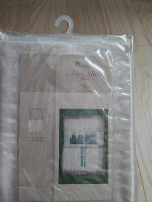 New Stylemaster Linen Sheer Tiers. 72"×24. Set Of 2 — 第 1/2 张图片