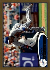 2012 Topps Gold Los Angeles Dodgers Baseball Card #284 Tony Gwynn/2012
