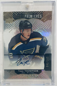 17-18 UD Trilogy Hockey Rookie Tage Thompson /249 Level 2! Blues