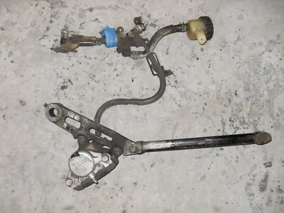 1991 Yamaha FJ1200 FJ 1200 rear brake caliper master cylinder linkage reservoir - Image 1 of 2