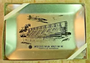Bandeja metálica Feria Mundial 1982 - Pabellón de Estados Unidos - sin usar en caja original - Imagen 1 de 1